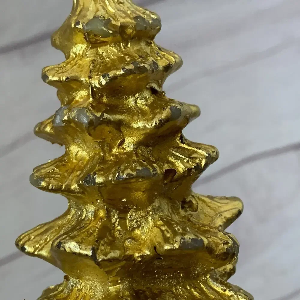 Vintage Chesapeake Bay Candle Gold Christmas Tree Candle 5